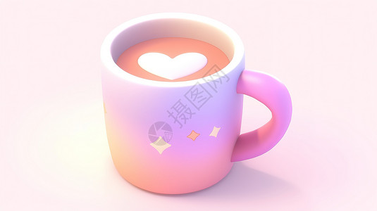 热水杯儿童小水杯3D图标插画