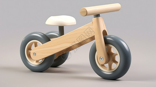 3D木制儿童平衡车图标图片