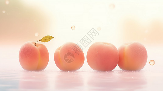 Q弹的水蜜桃背景图片