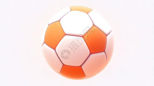 儿童玩具足球3D卡通可爱图标背景图片