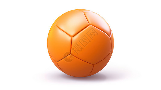 儿童玩具足球3D卡通图标背景图片