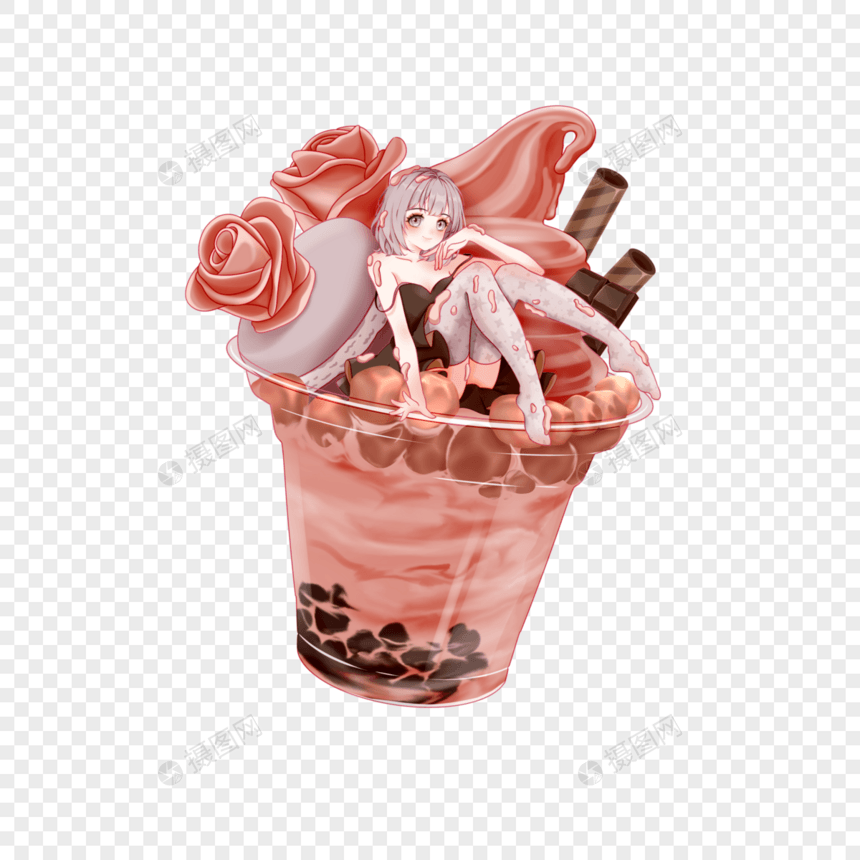 冰淇淋女孩图片