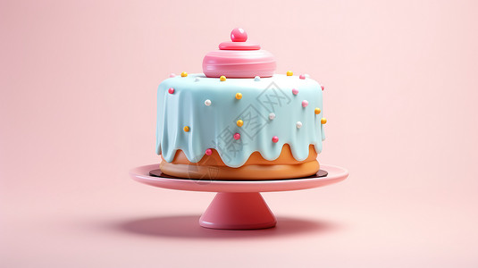 可爱的蛋糕3D卡通图标图片