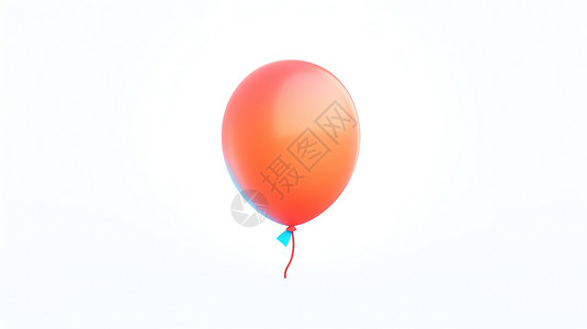 飞翔图标卡通可爱气球3D图标插画