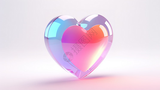 可爱卡通的爱心情人节3D图标图片