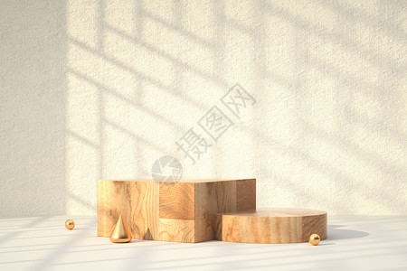 木纹光影展台背景图片