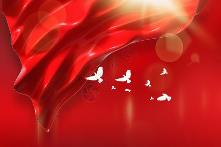 百日宴会红色节日氛围背景设计图片