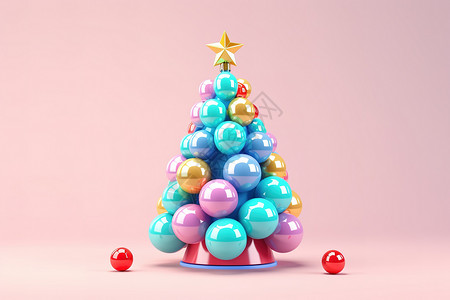 可爱的圣诞树3D图片