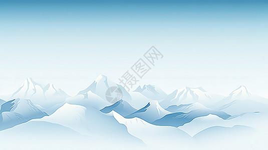 高山天空雪山插图背景图片