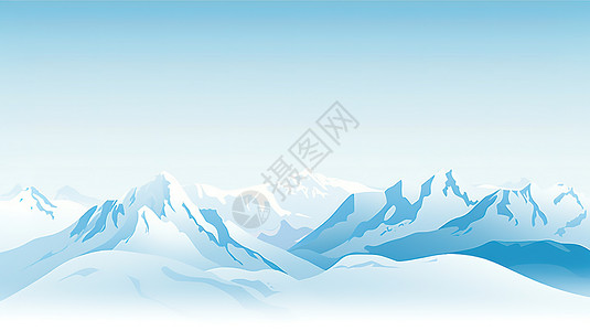 白茫茫一片高山雪山天空插图图片