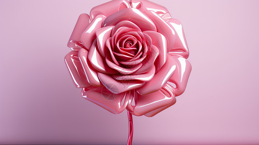 超现实漂亮的粉色立体玫瑰花图片