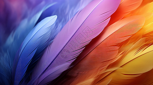 彩色羽毛照片时尚漂亮的羽毛背景，彩色梦幻的羽毛背景，梦幻漂亮的羽毛背景，时尚美丽的羽毛背景，炫彩靓丽的羽毛背景插画