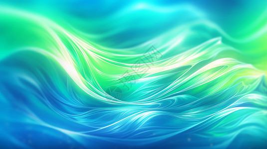 蓝绿色壁纸科幻蓝绿色水纹背景插画