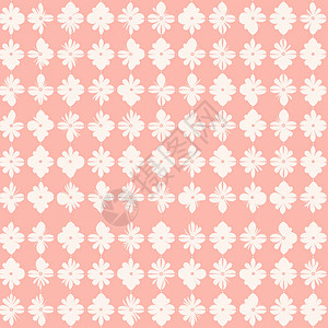 粉色背景上的卡通白色小花图片