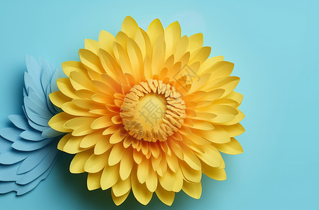 立体漂亮的黄色菊花背景图片
