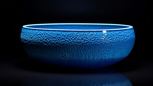 仿瓷餐具蓝色立体精致花纹仿古文物插画