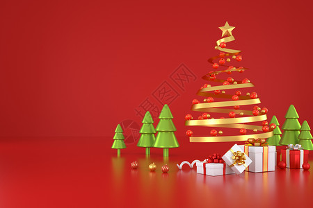 圣诞模型3D立体三维圣诞节场景设计图片