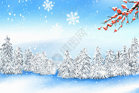 丹顶鹤和梅花简约通用冬天背景设计图片