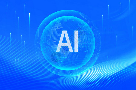 企业AI线条科技创意背景设计图片