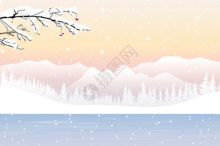 济南的冬天冬天山水背景设计图片