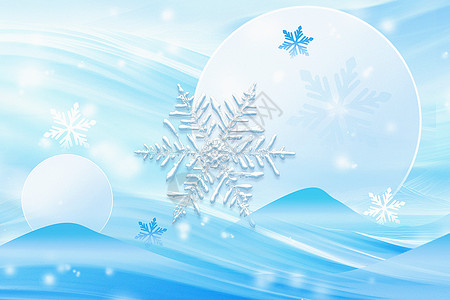 24节气大雪蓝色大雪节气背景设计图片