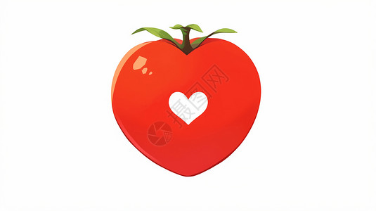 红色西红柿形状卡通蔬菜背景图片