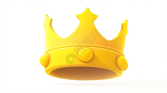 金黄色可爱的立体卡通皇冠背景图片