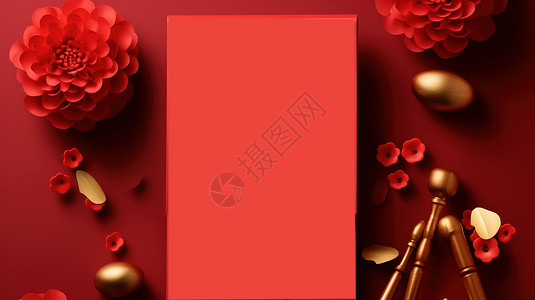 新年红包春节装饰背景图片