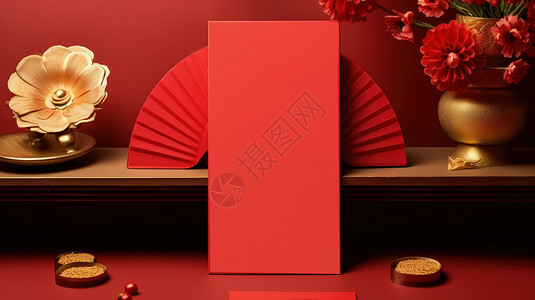 压岁春节新年红包装饰插画