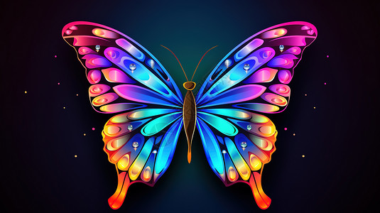 美丽彩色的蝴蝶背景图片