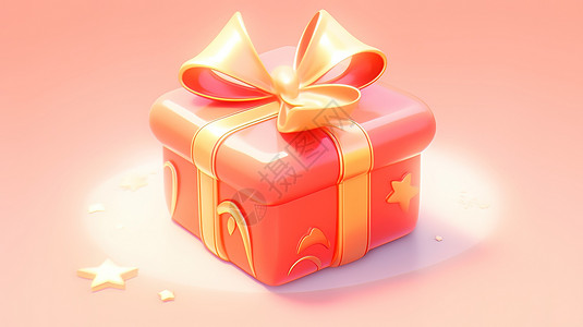 礼物盒图标可爱的3D图标礼物盒插画