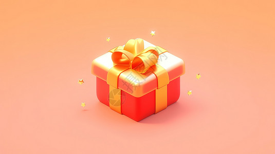 礼物盒图标可爱的3D礼物盒插画