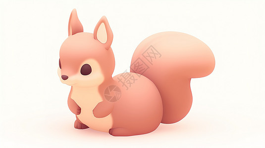 小松鼠3D可爱图标背景图片