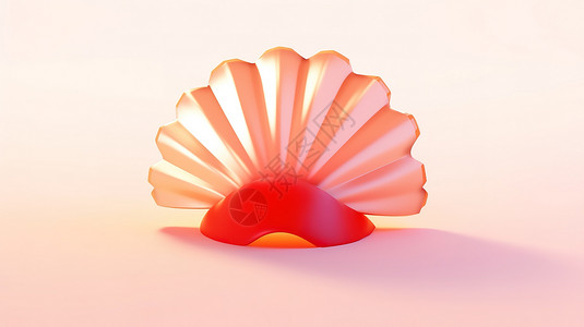 贝壳3D图标背景图片