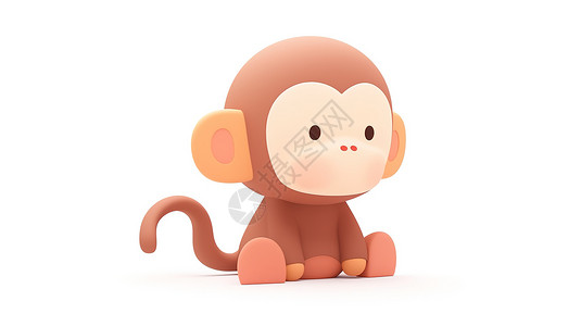 猴子3D图标背景图片
