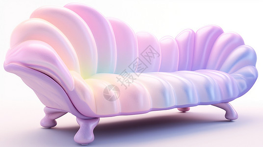 炫彩紫色漂亮的卡通沙发高清图片