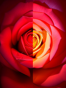 情人节美丽的红色卡通玫瑰花背景图片