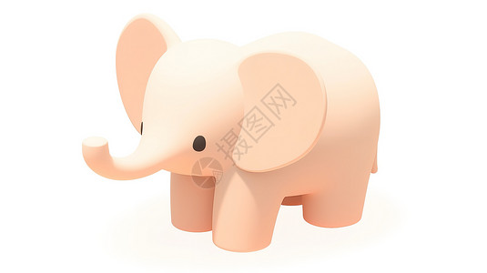 可爱的小象3D图标背景图片