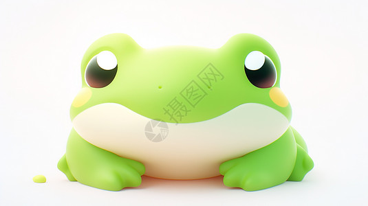 可爱3D青蛙图标背景图片