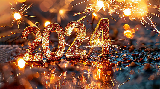 2024年新年快乐背景图片