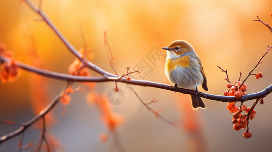 春天的小鸟背景图片