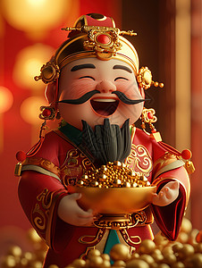 春节财神爷背景图片