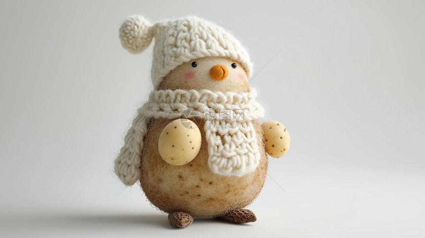 羊毛毡可爱的立体卡通小土豆形象图片
