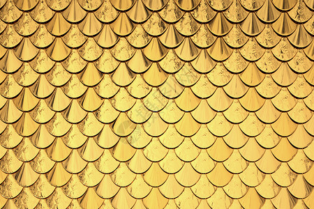 金色剪纸龙年元素金色龙鳞纹背景设计图片