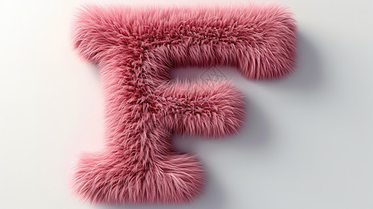 粉红色毛茸茸字母F背景图片