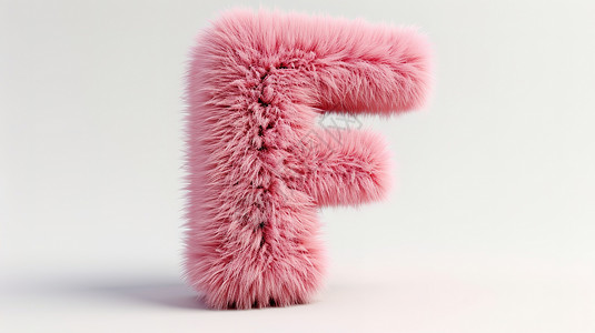 粉色毛茸茸字母F背景图片