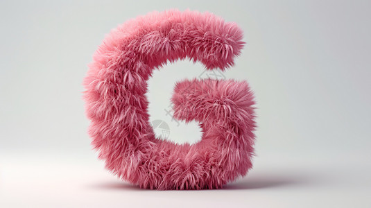 粉色毛茸茸字母G背景图片