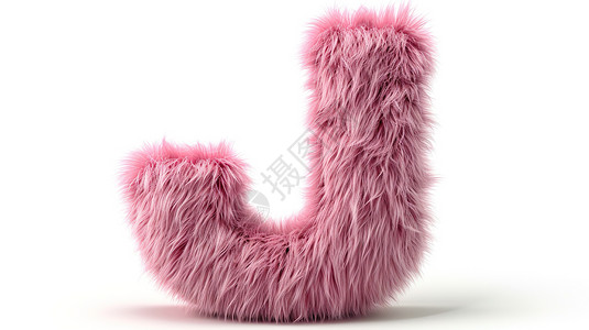 粉红色毛茸茸字母J背景图片
