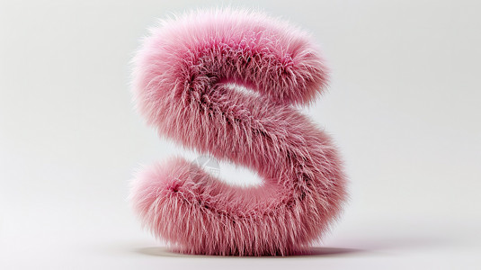 粉红色毛茸茸字母S背景图片