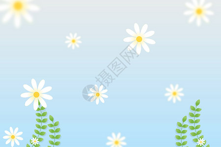 蓝色清新花朵清新花朵背景设计图片